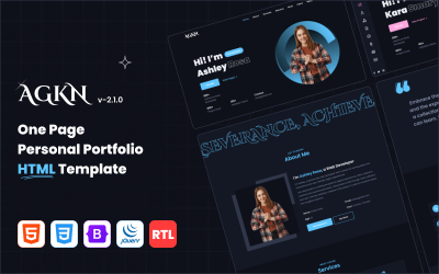 AGKN - Modelo HTML de portfólio pessoal