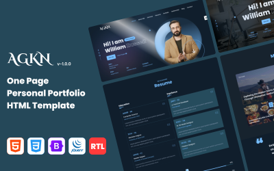 AGKN - Personal Portfolio HTML Template
