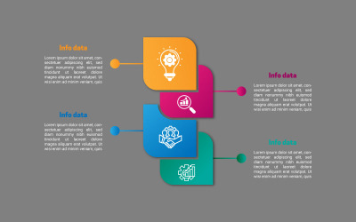 Basit infografik öğe iş akışı şablonu tasarımı