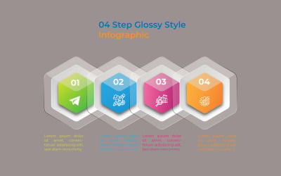 Conception de modèle d&amp;#39;élément infographique de style brillant