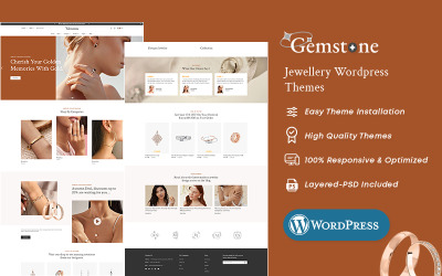 Gemstone - elegancja biżuteria-imitacja WooCommerce Responsywny motyw