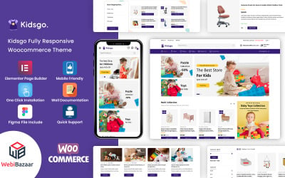 KidsGo - Tema WooCommerce per negozi di giocattoli e abbigliamento per bambini