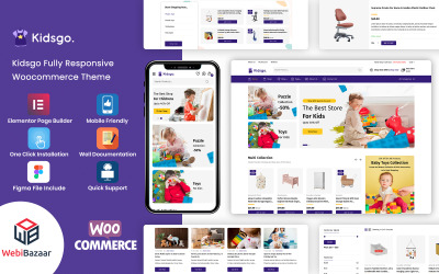 KidsGo - WooCommerce-thema voor speelgoed- en kledingwinkels voor kinderen