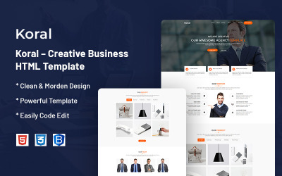 Koral – Modèle de site Web d’entreprise créative