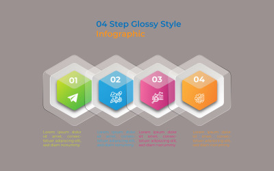 Parlak stil infografik eleman şablon tasarımı