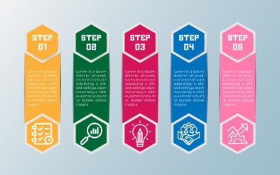 Progettazione del modello di elemento infografico del processo del flusso di lavoro.