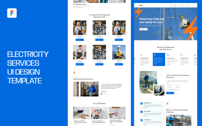 Modelo de design de interface de serviços de eletricidade