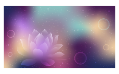 Přechodový obrázek na pozadí 14400x8100px In Space Color Palette with Lotus