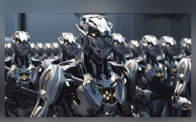 Three Armed Robot Military Ensemble 63