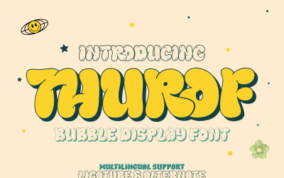 Thurof: un carattere tipografico a bolle che fornirà un carattere forte