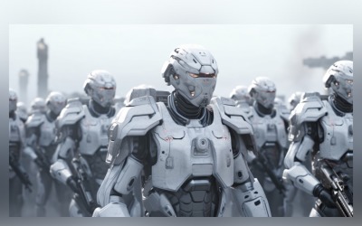 Tri-Bots de Défense Robot lourdement armé 70