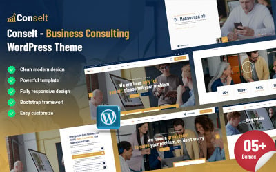 Conselt — motyw WordPress dotyczący doradztwa biznesowego