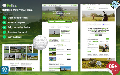 Golfei - Golf Kulübü WordPress Teması