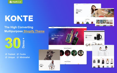 Konte — многофункциональная ОС Shopify Theme нового поколения 2.0