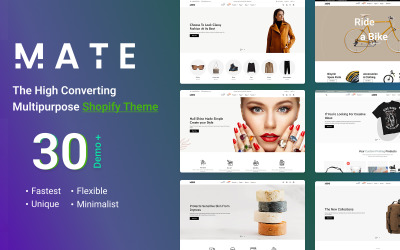 Mate — многофункциональная ОС Shopify Theme нового поколения 2.0