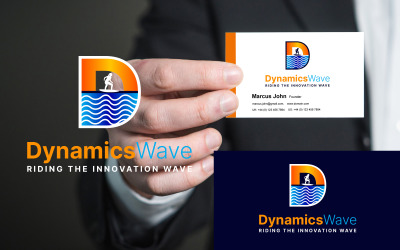 Modelo de logotipo criativo da letra D (DynamicsWave)