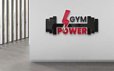 Szablon logo siłowni Power Sport