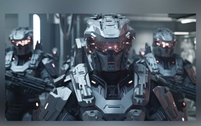 The Power of Three Armed Robot Military Ensemble 80