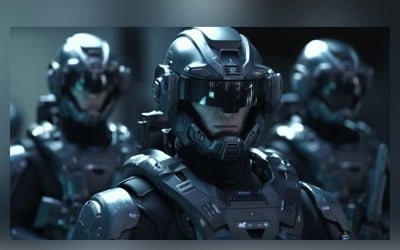Threefold Defence Heavily Armed Robot Military Units 93