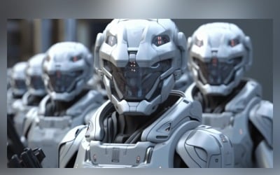 Tri-Bot di difesa Robot pesantemente armati Trio militare 87