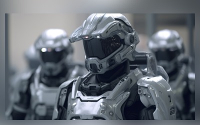 Tri-Bots of Defense Heavily Armed Robot Military Trio 95