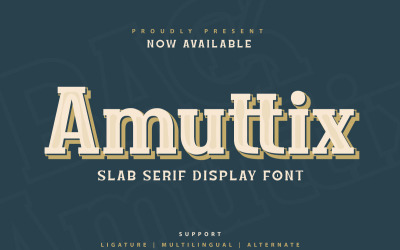 Amuttix - Police d&amp;#39;affichage Serif