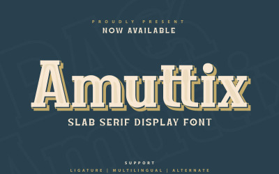 Amuttix - Serif-weergavelettertype