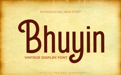 Bhuyin - een displaylettertype met een totaal uniek gevoel voor design