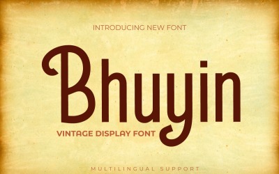Bhuyin - 一款具有完全独特设计感的显示字体