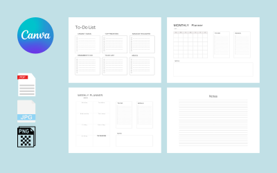 Canva 可编辑 KDP 室内捆绑规划器