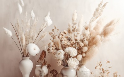 Dried Flowers Still Life White Flora 10