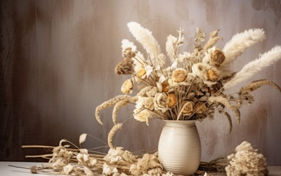 Dried Flowers Still Life White Flora 11