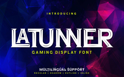 Latunner - Gaming-weergavelettertype
