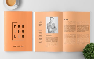 Plantilla de portafolio de diseño, diseño de portafolio de fotografía.