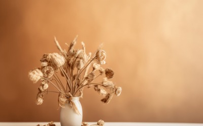 Torkade blommor Stilleben White Flora 06