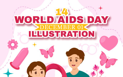 14 Wereld Aidsdag illustratie