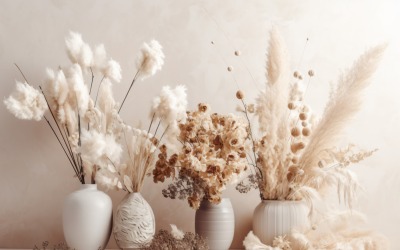 Dried Flowers Still Life White Flora 30