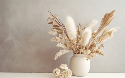 Dried Flowers Still Life White Flora 32