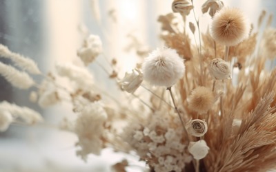 Flores Secas Natureza Morta Flora Branca 68