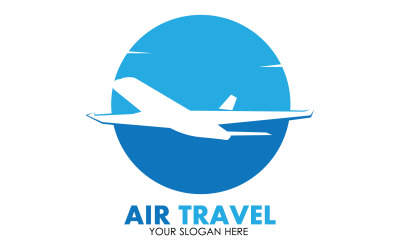 Flugzeugreise-Logo-Vorlage, Vektor v13