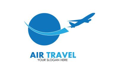 Modèle de logo de voyage en avion vecteur v2