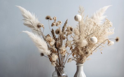 Torkade blommor Stilleben White Flora 35