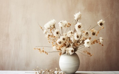 Torkade blommor Stilleben White Flora 52