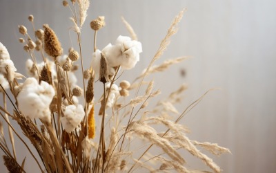 Torkade blommor Stilleben White Flora 54