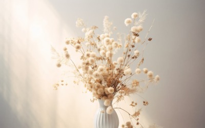 Torkade blommor Stilleben White Flora 67