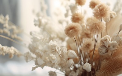 Torkade blommor Stilleben White Flora 69