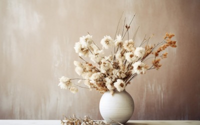 Torkade blommor Stilleben White Flora 83