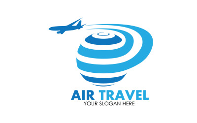 Flugzeugreise-Logo-Vorlage, Vektor v41