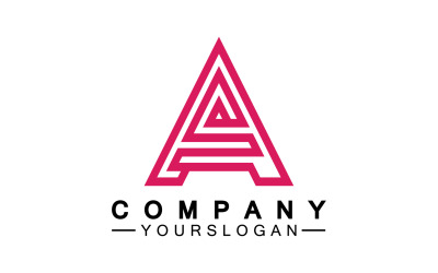 Logo šablony počátečního písmene v26