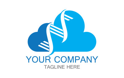 Szablon logo Cloud Blue DNA v22